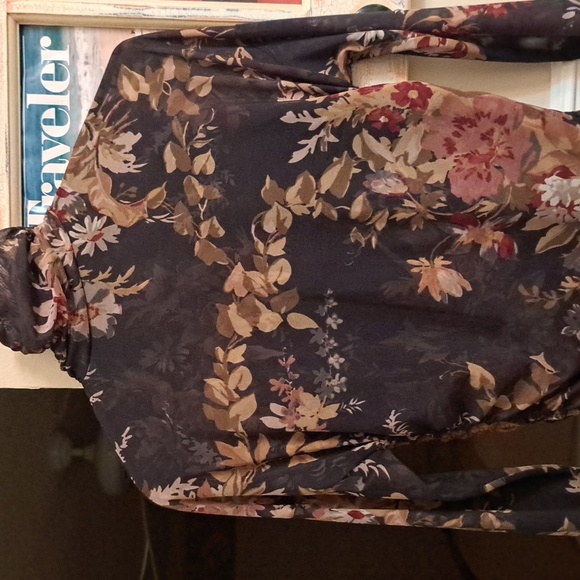 Etro Floral Nylon Stretch Turtleneck Made in Italy European sz48 US M - Picture 8 of 10